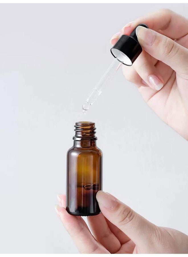 erioctry 5Ml 10Ml Amber Glass Essential Oil Bottles And Eyed Dropper Black Caps Makeup Cosmetic Sample Container Bottle For Essential Oil Aromatherapy Use(Pack Of 12) (5Ml) - Image 2