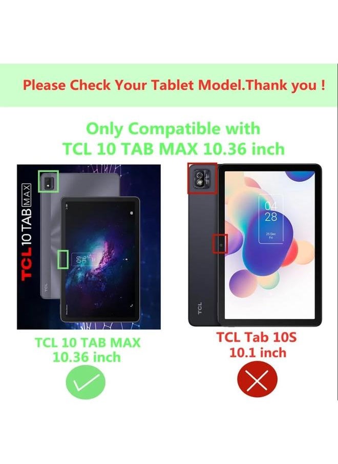 erorex - Soft Case For Tcl 10 Tab Max 10.36 Light Weight Silicone Kids Friendly Rubber Shock Proof Protective Cover For Tcl Tab Max 4G 9295G 9296G Case (Green) - Image 1