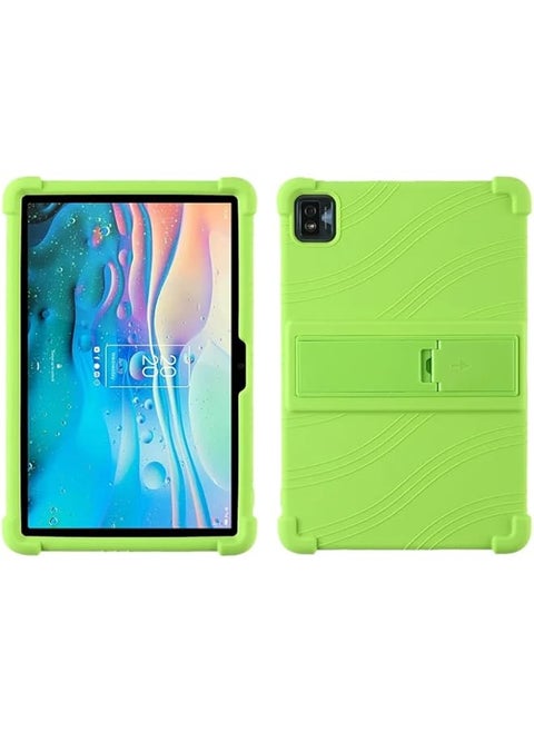 Soft Case For Tcl 10 Tab Max 10.36 Light Weight Silicone Kids Friendly Rubber Shock Proof Protective Cover For Tcl Tab Max 4G 9295G 9296G Case (Green)