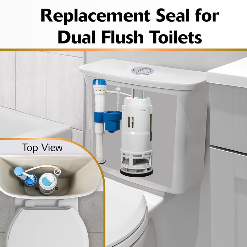 Korky Korky 440BP Dual Flush Seal Kit  Replaces AquaSource American Standard Glacier Bay and Mansfield Seals  Made in USA  Red  3 In - Image 5