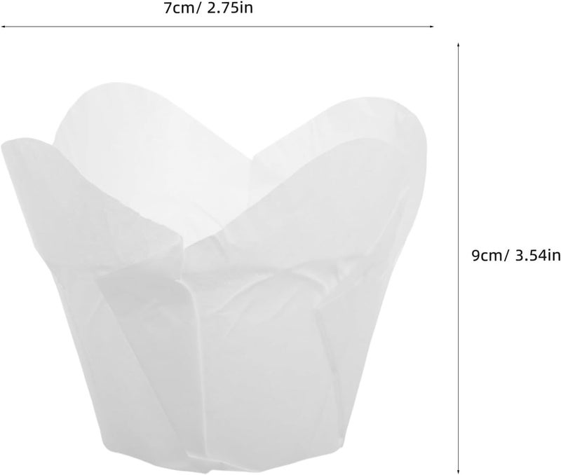 SHOWERORO 100pcs Design Paper Muffin Cups Oil-resistant Baking Liners for Cupcakes and Muffins Home Bakery Use - Image 2