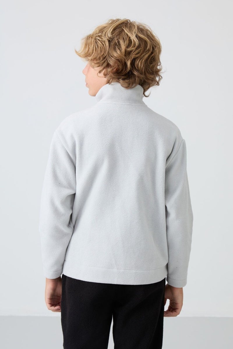 Tommy Life Stone Thick Soft Texture Standard Fit Embroidered Polar Fleece Boy's Sweatshirt - 11221  - Image 5