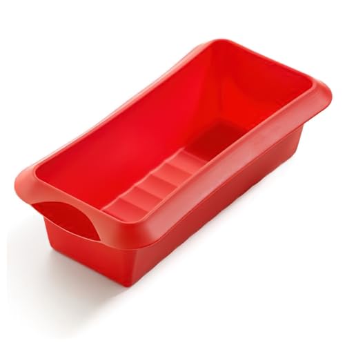 Lekue Baking Bread Loaf Pan/ Plum Cake, 9.5", Red - Image 1