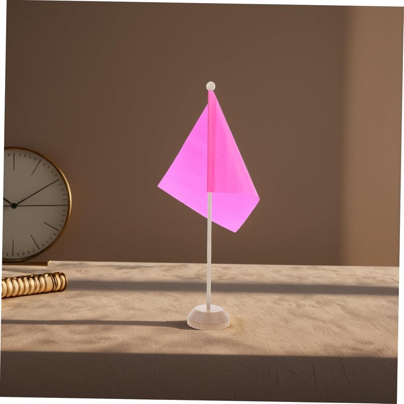 Mini Flag Holder Stand Wooden Desk Flag Base for Office Decor Effortless Setup and User-friendly Design for Indoor Events Wood Material for Elegant Display - Image 3