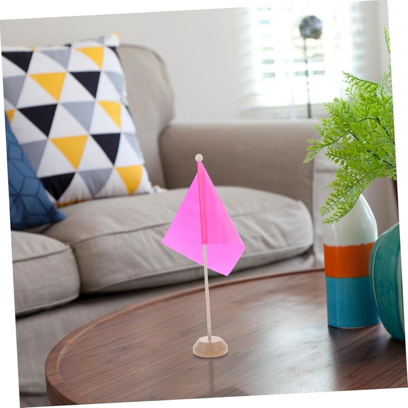 Mini Flag Holder Stand Wooden Desk Flag Base for Office Decor Effortless Setup and User-friendly Design for Indoor Events Wood Material for Elegant Display - Image 4