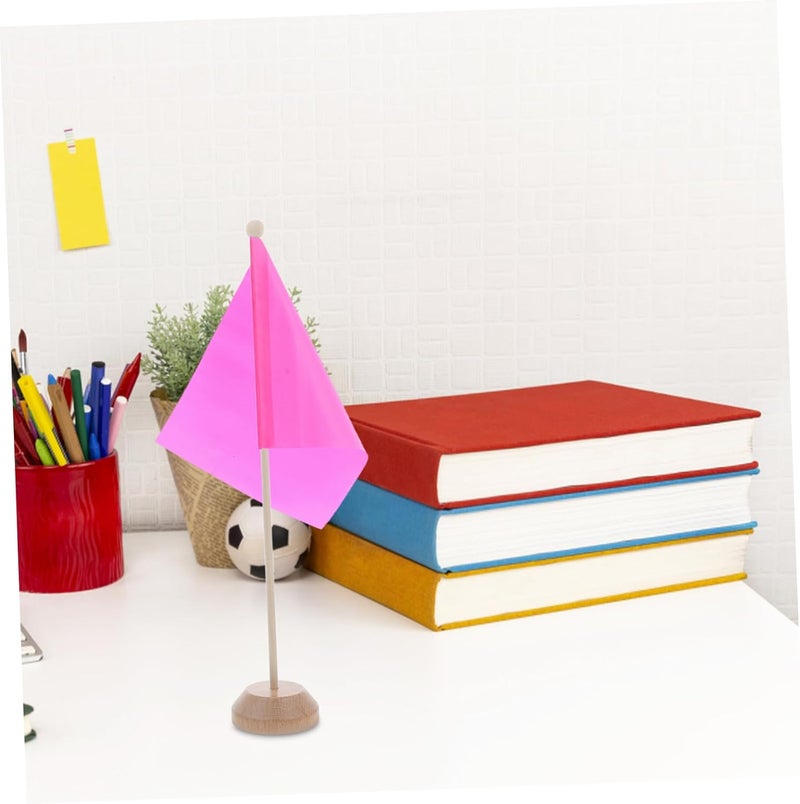 Mini Flag Holder Stand Wooden Desk Flag Base for Office Decor Effortless Setup and User-friendly Design for Indoor Events Wood Material for Elegant Display - Image 5