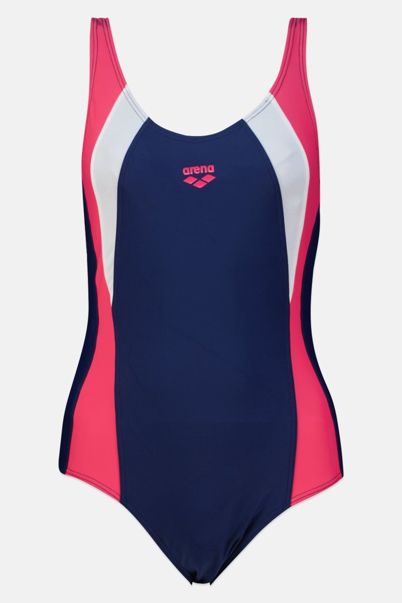 arena Women Brand Logo One Piece Swimsuit, Multicolor  - Image 1