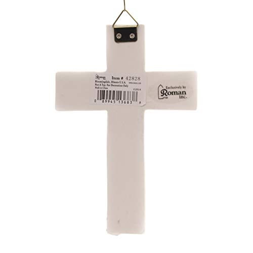 Roman Baby Nursery "Baptized in Christ" Baptism Wall Cross, Bless this child, Baptized in Christ, Christening Keepsake Gift (Baby Boy Blue) - Image 2