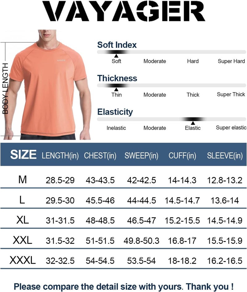 VAYAGER Men's Swim Shirts Rash Guard UPF 50+ T Shirts Quick Dry Loose Fit Water Surfing Shirt - Image 5