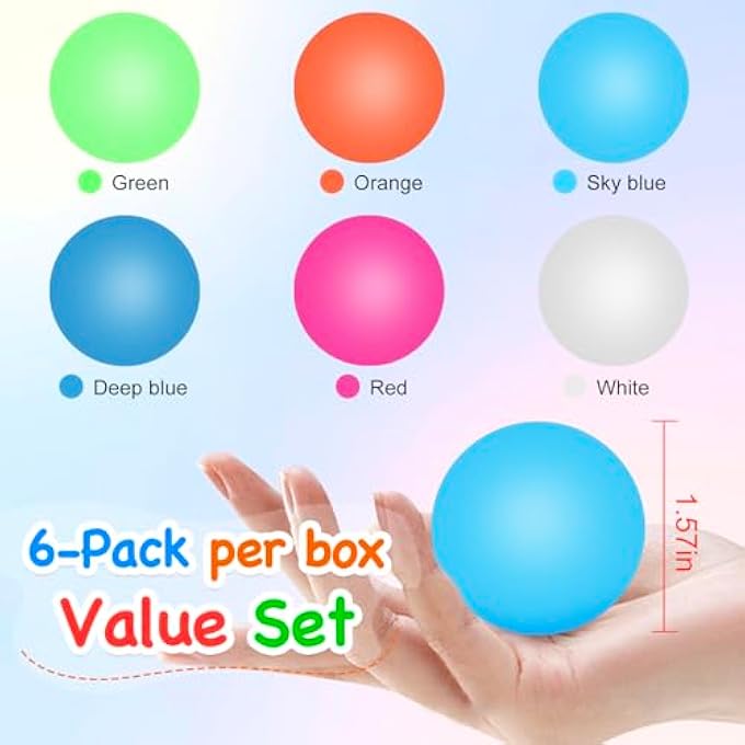 ZJDL 6PACK Stress Balls Fidget Toy for Adults and KidsSlow Rising Squeeze Squishy Toys - Image 2