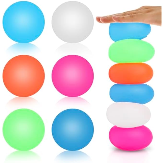 ZJDL 6PACK Stress Balls Fidget Toy for Adults and KidsSlow Rising Squeeze Squishy Toys - Image 1