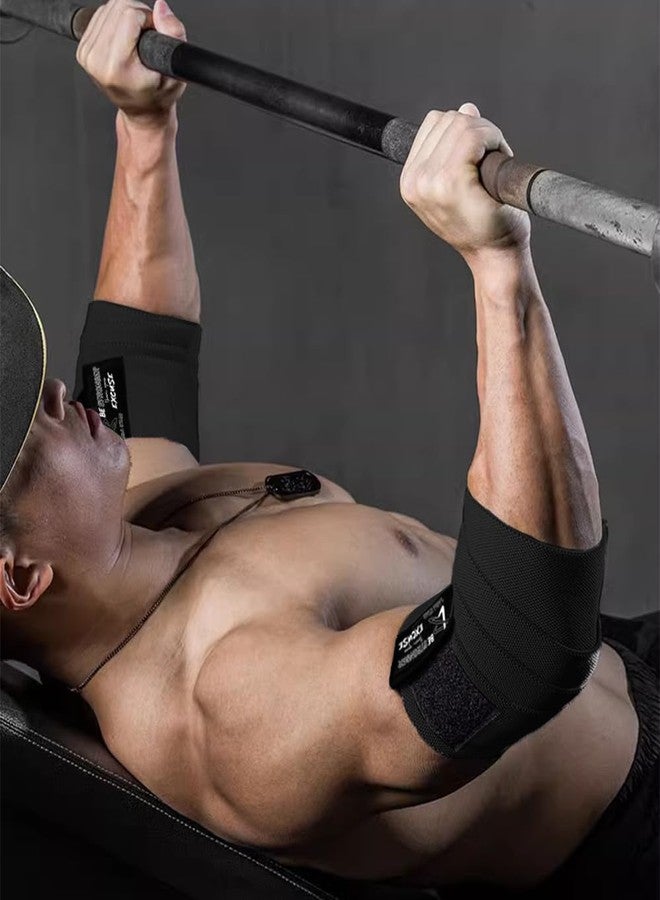 LARA STAR Elbow Wraps for Weightlifting, Bench Press, Cross Training & Powerlifting for Men and Women - 47" Nylon (1 Pair) Elbow Straps - Increases Stability of Joints and Supports Injury Recovery - Image 4