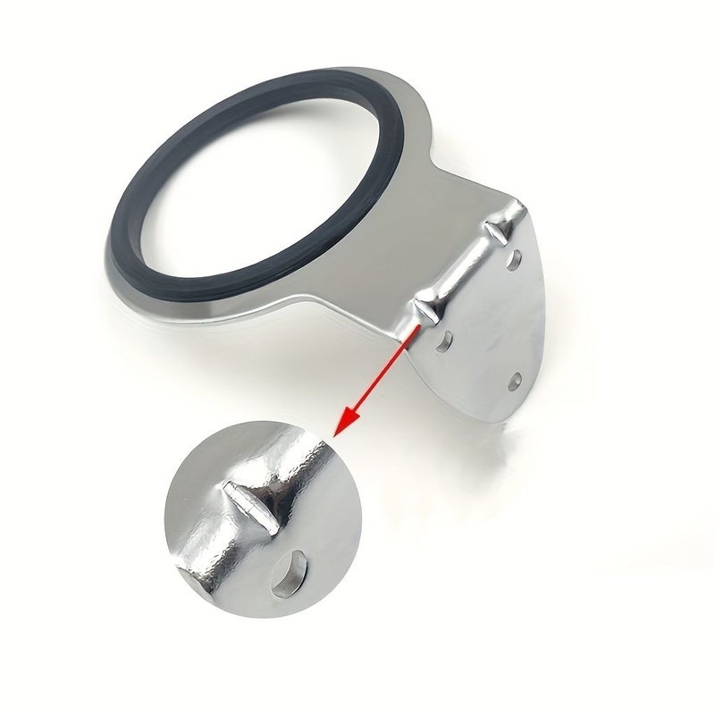 حامل مجفف الشعر من الفولاذ المقاوم للصدأ بإطار هوائي مثبت على الحائط، رف حمام للاستخدام المنزلي في صالونات الحلاقة - Image 4