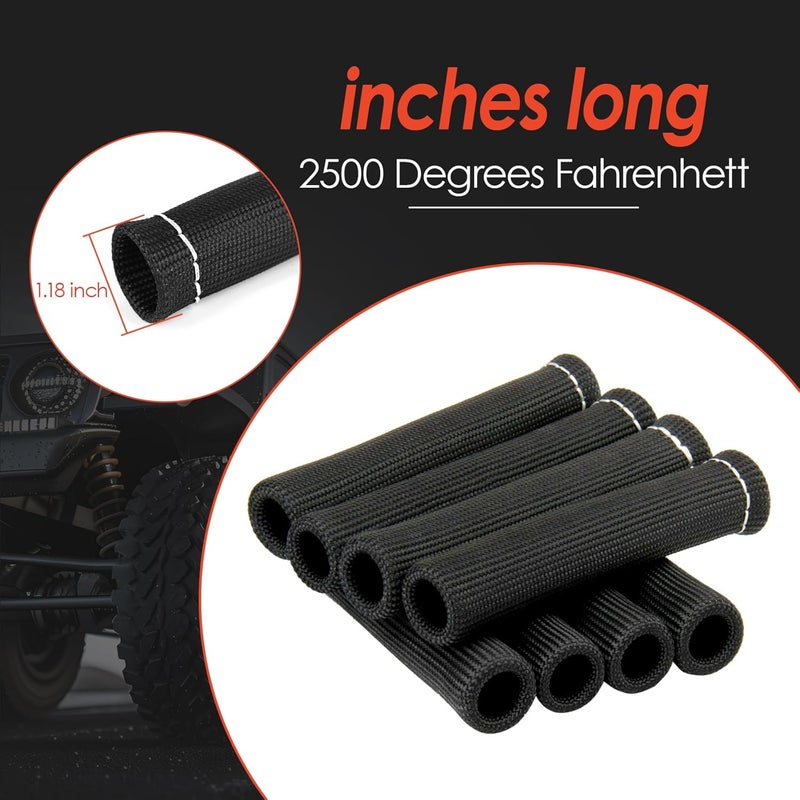 CULMKARI 8Pcs Spark Plug Wire Heat Shield Boots with 16Pcs Stainless Steel Wire Ties Kit - Image 3