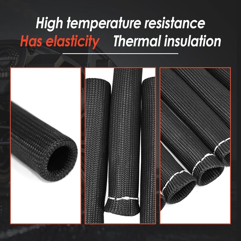 CULMKARI 8Pcs Spark Plug Wire Heat Shield Boots with 16Pcs Stainless Steel Wire Ties Kit - Image 5