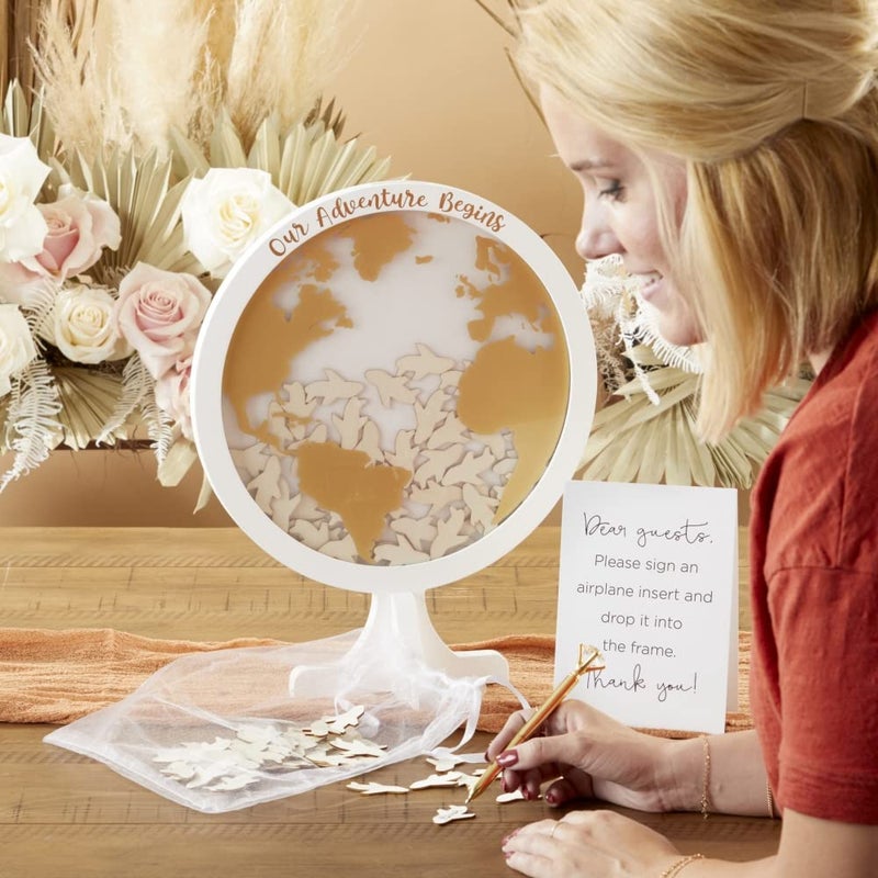 Kate Aspen Wedding Guest Book Alternative One Size GlobeAirplanes