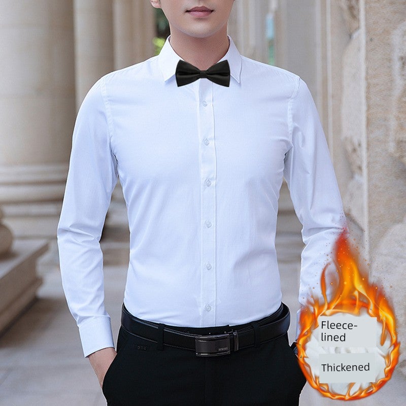 Wedding dress white shirt best man brother group shirt short-sleeved suit suit men suit pants clothes long-sleeved clothing - Image 1