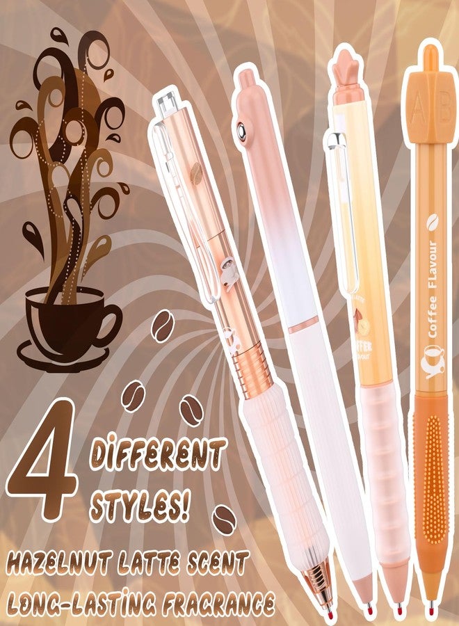 Tenceur 28 Pcs Gourmet Coffee Party Gift Pens Coffee Scented Lover Gifts Party Favors Themed Decoration Black Ink Smelly Gel Pens Retractable 0.5mm for Journaling Note Taking Cute Office Supplies - Image 3