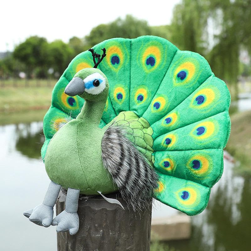 AVSHUB Soft Toy Plush Peacock Bird 30 Cm Stuffed Animal Toys for Kids| Ultra Soft, Huggable & Cuddly | Home Decor Gift for Girls, Boys for Birthday, Valentine’s Day (Green) - Image 2