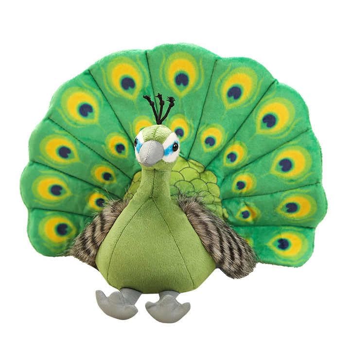 AVSHUB Soft Toy Plush Peacock Bird 30 Cm Stuffed Animal Toys for Kids| Ultra Soft, Huggable & Cuddly | Home Decor Gift for Girls, Boys for Birthday, Valentine’s Day (Green) - Image 1