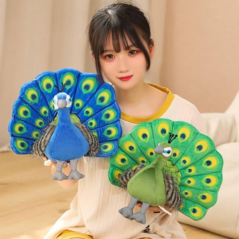 AVSHUB Soft Toy Plush Peacock Bird 30 Cm Stuffed Animal Toys for Kids| Ultra Soft, Huggable & Cuddly | Home Decor Gift for Girls, Boys for Birthday, Valentine’s Day (Green) - Image 4