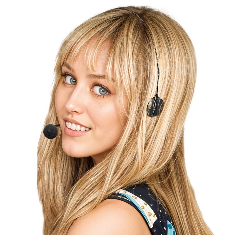 Zadin Pop Star Costume Fake Microphone Headset Prop Mic Celebrity Costumes for Women Popstar Accessories Headphones - Image 2
