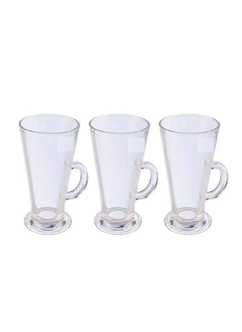 Generic - Glass Cone Shaped Juice Mug Set 7.5 x 15 cm - 3 Pieces - Image 1