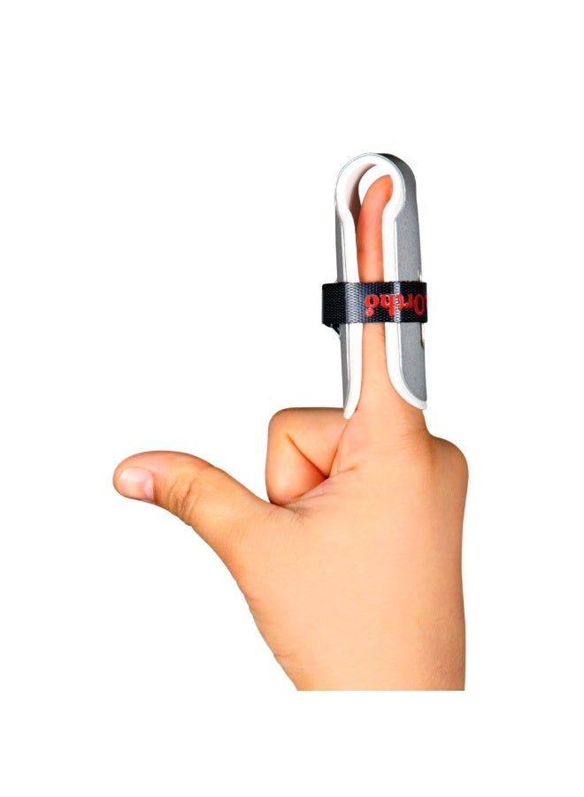 Dr. Ortho Dr.Ortho Finger Splint with Comfortable Protective Support for Finger Injuries | Fractures, Sprains & Recovery, Breathable and Lightweight Finger Splint for Men & Women | Pack of 1 (White) (S) - Image 1