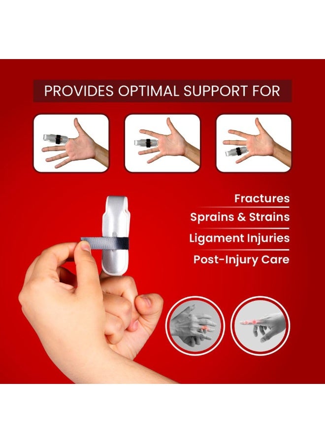 Dr. Ortho Dr.Ortho Finger Splint with Comfortable Protective Support for Finger Injuries | Fractures, Sprains & Recovery, Breathable and Lightweight Finger Splint for Men & Women | Pack of 1 (White) (S) - Image 3