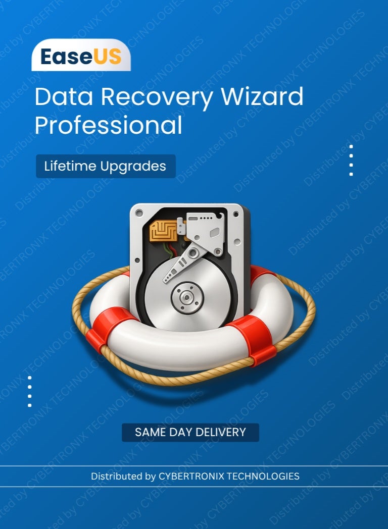 EaseUS Data Recovery Wizard Professional | 1 Device Lifetime | Digital License | SAME DAY DELIVERY