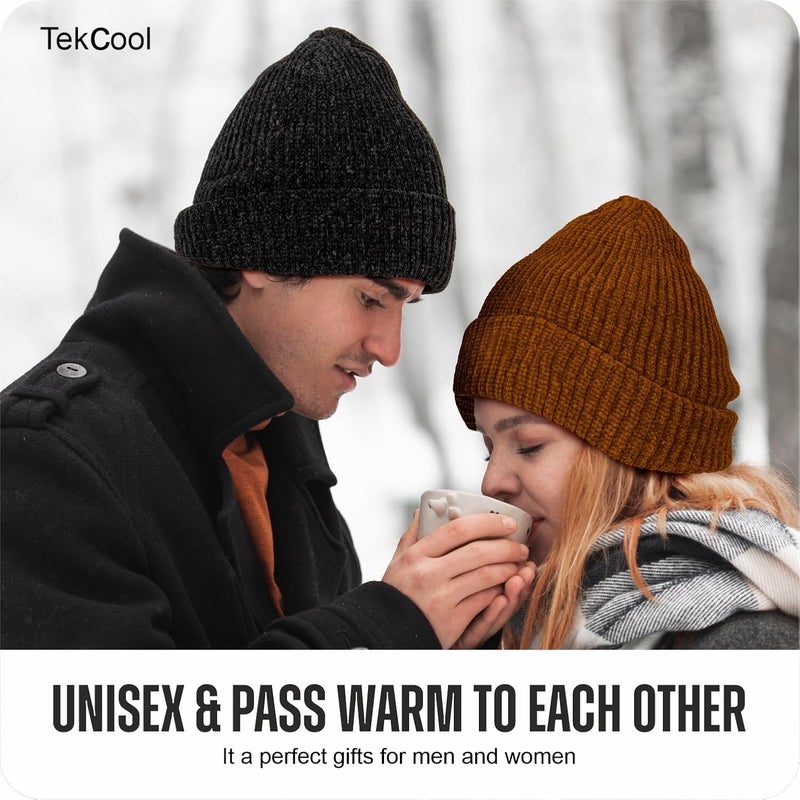 TEKCOOL Long Winter Beanie Cap for Men & Women - Unisex Adults, One Size, Slouchy, Breathable, Lightweight, Warm, Windproof,Acrylic - Image 4