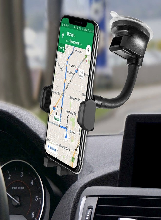 cellet Windshield/Dashboard Phone Holder Mount - Flexible Gooseneck & Reusable Sticky Suction Pad - Universal Car Phone Holder for GPS Navigation & Hands-Free Use - Image 4