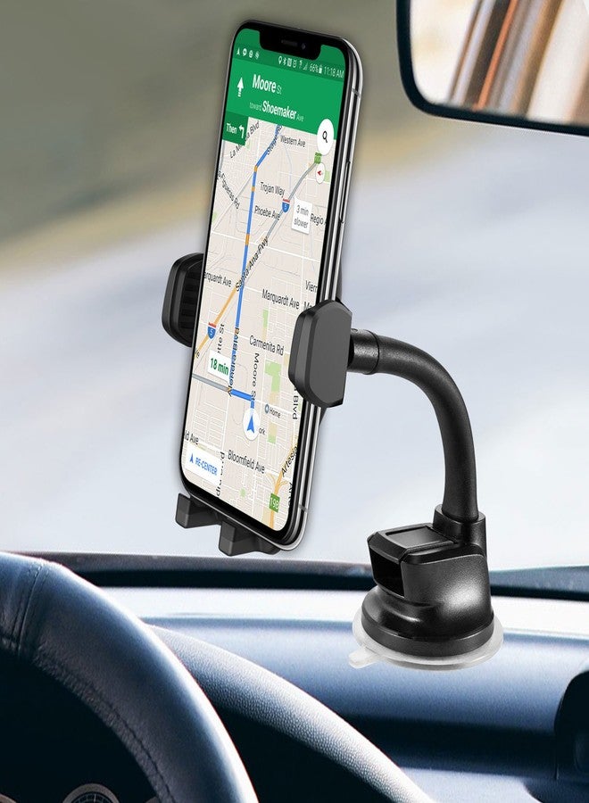 cellet Windshield/Dashboard Phone Holder Mount - Flexible Gooseneck & Reusable Sticky Suction Pad - Universal Car Phone Holder for GPS Navigation & Hands-Free Use - Image 3