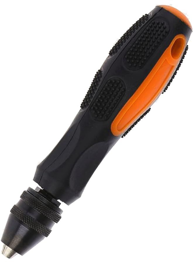KEWAYO Pin Vise, Adjustable Pin Vise Hand Drill Tool, Plastic Handle Tool with Keyless Chuck Capacity 0.5-8mm, Fit Mosts of Drill Bits and Screwdriver Bits - Image 1