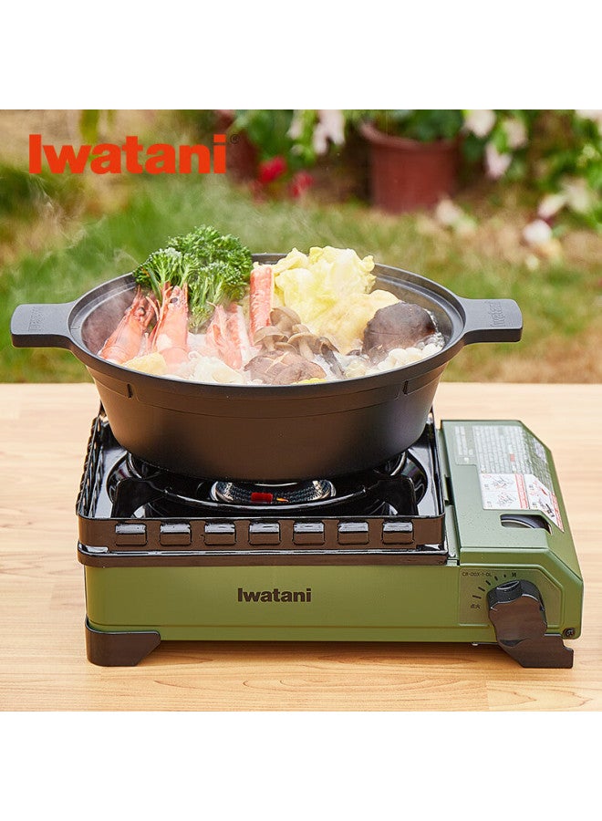 Iwatani Multi-function Pot Large Size Non-stick Pot Household Outdoor Portable Cartridge Stove Accessories For 3-5 People Zk-26 - Image 4