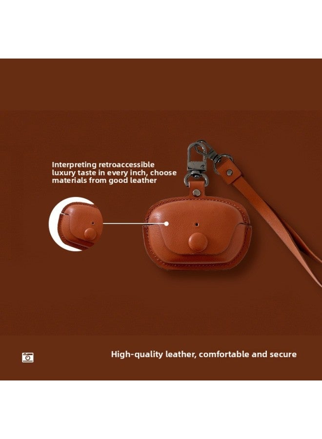 Panasonic EAH-AZ100 Bluetooth Headset Case Panasonic Technics EAH-AZ80 Case-Color:Brown Leather Case [including Leather Short Rope]-Model:Panasonic Eah-az100 - Image 4