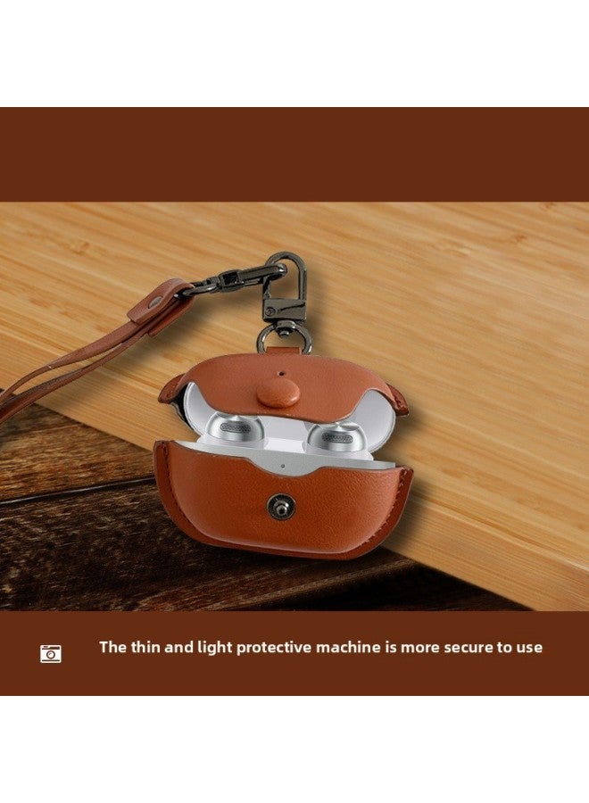 Panasonic EAH-AZ100 Bluetooth Headset Case Panasonic Technics EAH-AZ80 Case-Color:Brown Leather Case [including Leather Short Rope]-Model:Panasonic Eah-az100 - Image 3