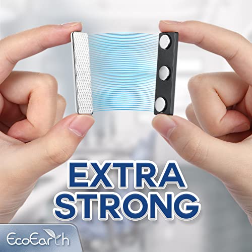 EcoEarth Adhesive Two-Piece Design Name Tag Magnets (10 Badge Holder Magnet, 1.75 x 0.5 inches), Name Tag Magnet Backs w/ 3 Extra-Strong Neodymium Magnets for ID Badge Holders - Image 2