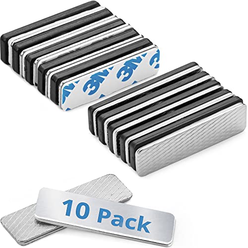 EcoEarth Adhesive Two-Piece Design Name Tag Magnets (10 Badge Holder Magnet, 1.75 x 0.5 inches), Name Tag Magnet Backs w/ 3 Extra-Strong Neodymium Magnets for ID Badge Holders - Image 1