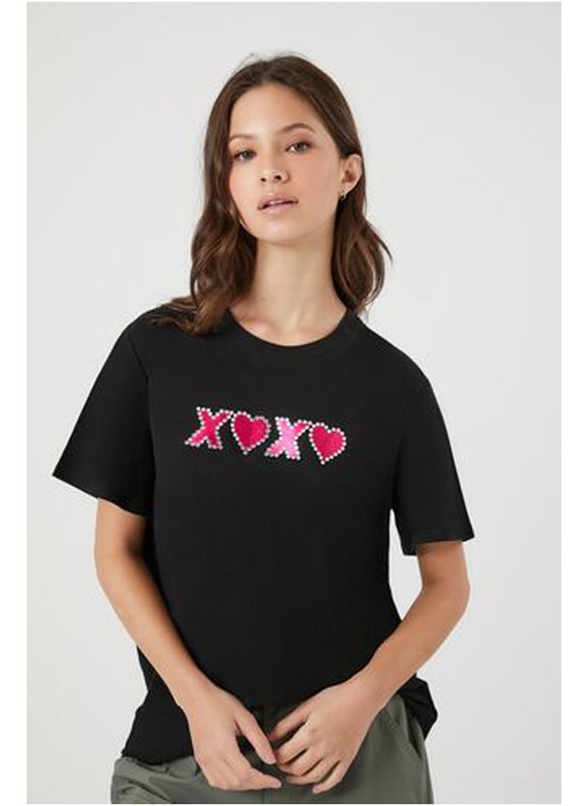 FOREVER 21 - Rhinestone Xoxo Graphic Tee - Image 1