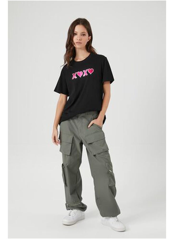 FOREVER 21 - Rhinestone Xoxo Graphic Tee - Image 1