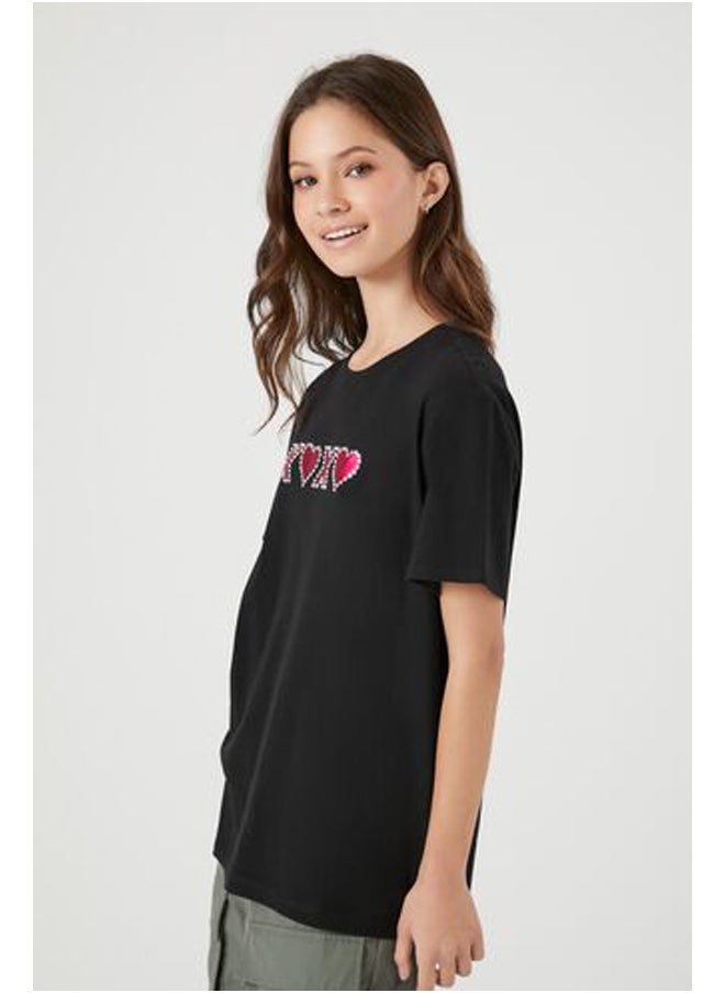 FOREVER 21 - Rhinestone Xoxo Graphic Tee - Image 1