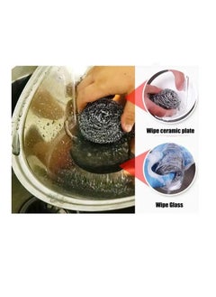 ECVV ECVV 6Pcs Stainless Steel Metal Spiral Scrub Sponge,Ideal for Cast Iron Pans, Powerful Scrubbing,Hard cleaning, Kitchen sponge,Scrub, Kitchen, Garage, Outdoor  - Image 2