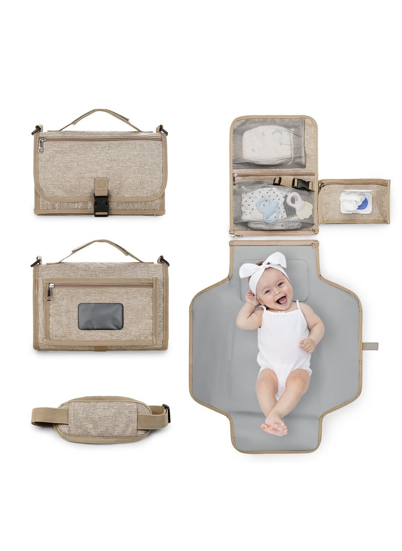 General Portable baby diaper pad for outdoor travel folding waterproof diaper includes shoulder strap wipes pocket  - Image 2