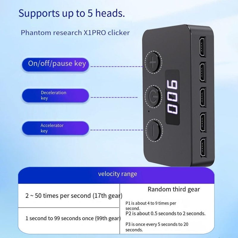 Automatic Screen Clicker Adjustable Speed Silent Operation Multiple Click Heads Size 5 - Image 5