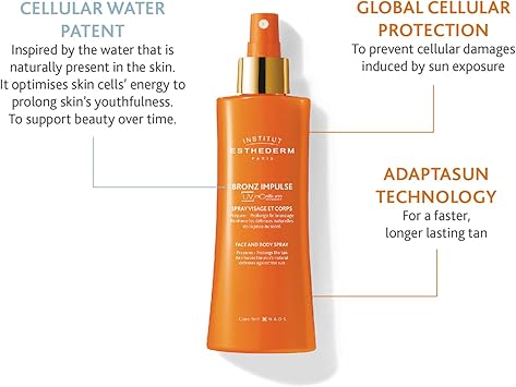Institut Esthederm Bronz Impulse Tan Accelerating Spray for Face Body Enhance Natural Tanning 150ml - Image 2