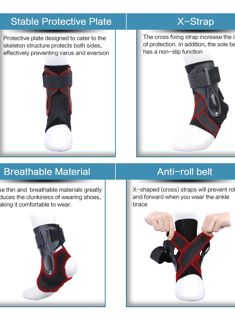SOLARAE Ankle Support Brace for Sprains - Adjustable Ankle Brace for Men & Women, Ideal for Basketball, Soccer, and Volleyball - Provides Stability and Comfort for Injured Ankles. - Image 2