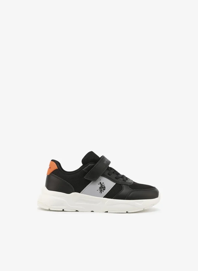 U.S. Polo Assn. U.S. Polo Assn. Lorena Boy's Comfortable Stylish Casual Everyday Low Top Sneaker - Black