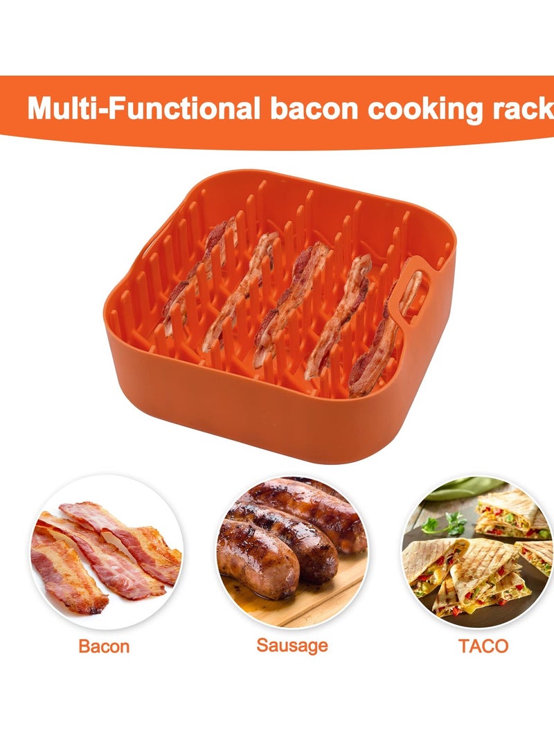 SOLARAE Silicone Cooker For Microwave Oven, Microwave Cooker Tray  Rack Tray And Grease Catcher, NonStick, Air Fryer Cooking , Sausage, Pizza Rolls - Image 4