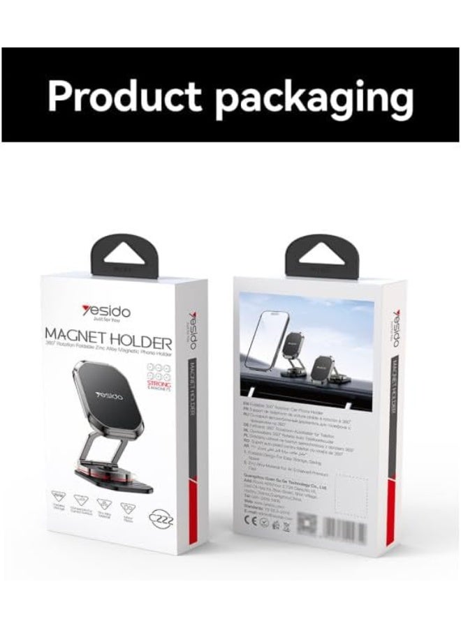 حامل موبايل مغناطيسي C222 قابل للطي بتصميم دوران 360° – ثبات قوي وأناقة عملية لكل سيارة - Image 3